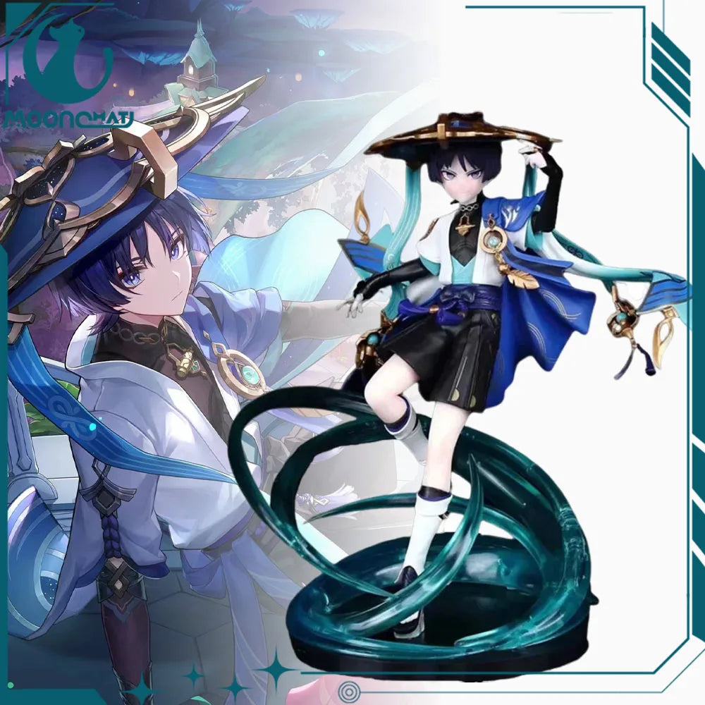 Genshin Impact Anime Figure Scaramouche Wanderer Action Figurine 24cm Pvc Statue Collection Desk Decora Doll Model Toys Kid Gift