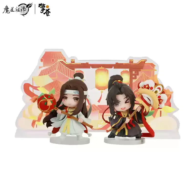 Original Mo Dao Zu Shi Wei Wuxian Lan Wangji "Dance And Music Ascending To The Level" Series Q-Version Figurine Collection Gift