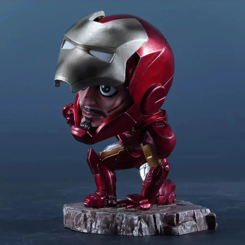 13cm The Avengers Anime Figure Kneeling Iron Man Action Figures Pvc Collection Model Toys for Childre Gifts
