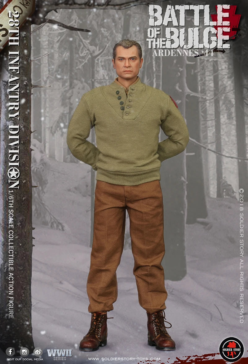 Soldierstory SS111 1/6 Scale Collectible Sniper Machine Gunner U.S. Army 28Th Infantry Division Ardennes 12" Men Action Figure