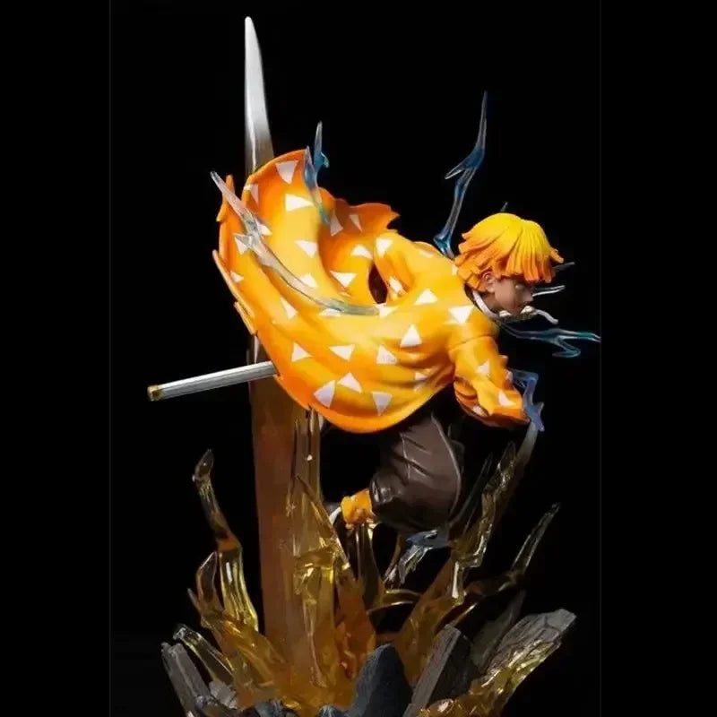 Dämonentöter Agatsuma Zenitsu PVC-Actionfiguren Donnerschlag und Blitzeffekt Anime Kimetsu No Yaiba Figur Modell Spielzeug Geschenke