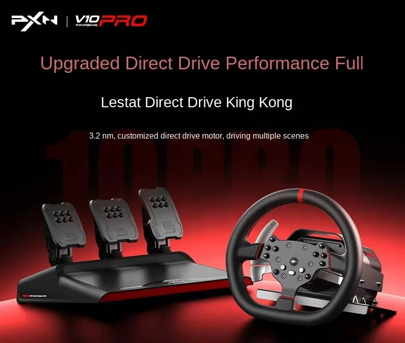 PXN V10 Pro Customized Gaming Car Simulator Racing Game Controller Pad Vibration Joysticks Gaming Steering Wheel For PC PS3