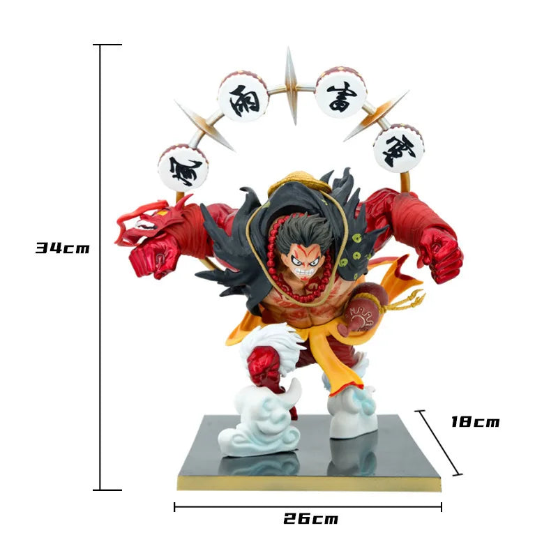 One Piece GK Anime Figur Modell Gear 4 Monkey D Luffy Actionfigur 24 cm Höhe Statue Sammlung Spielzeugpuppe Figma