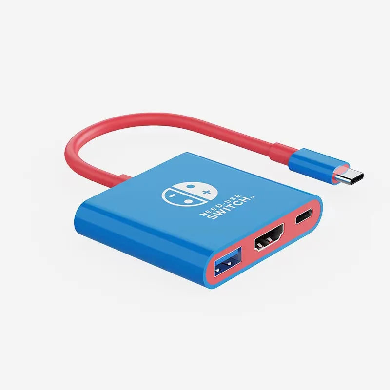 Switch Dock HDMI 4K USB 3.0 Hub Adapter USB C Splitter TV Portable Docking Station for Nintendo Laptops PC iPad MacBook Air Pro
