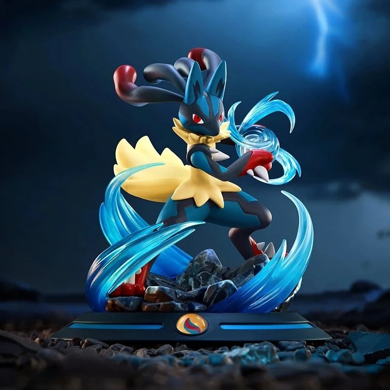 Pokemon Anime Action Figures Mega Lucario Funism Original Genuine Home Model Figurine Desktop Collect Ornaments Toy Gift