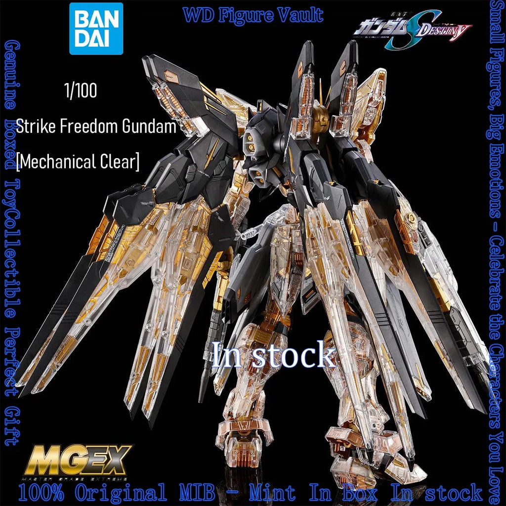 In stock Bandai MGEX 1/100 Strike Freedom Gundam [Mechanical Clear] MOBILE SUIT GUNDAM SEED DESTINY Figures Genuine  Toys Gift
