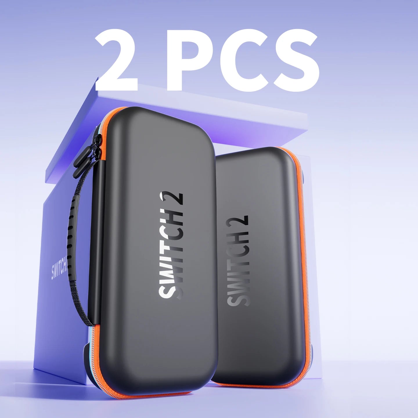 Carrying Case for Nintendo Switch 2 Model, Portable Hard Shell Pouch Carrying Travel Game Bag for Nintendo Switch 2 blue orange