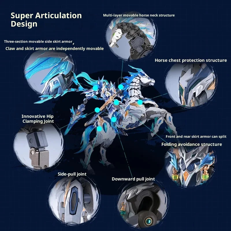 New Motor Nuclear Zhao Yun Ultra-Mobile Guochuang Assembled Mecha Model With Mount Alloy Skeleton Highly Playable Collection