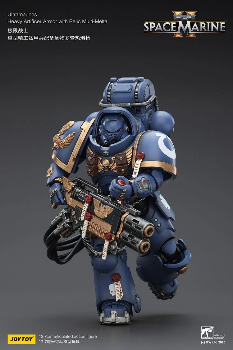 JOYTOY Warhammer 40000/40k Ultramarines Heavy Artificer Armor with Relic Multi-Melta Action Figure Doll Decoration Gift Model