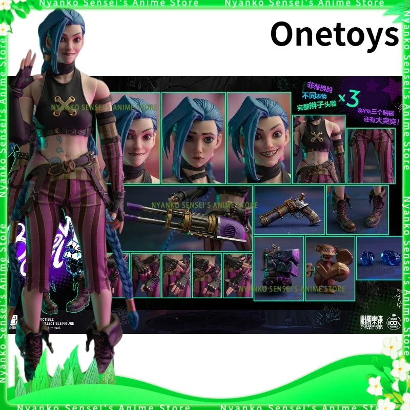 In Stock Onetoys Jinx Bang Girl 1/6 Scale  OT021-OT021 Action Figure Anime Model Trendy Toys Desktop Doll Collectibles