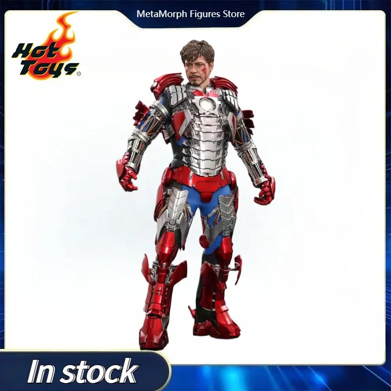 Original Hot Toys MARVEL Iron Man TONY STARK MARK V SUIT UP VERSION Anime Figure Toys Models Collection