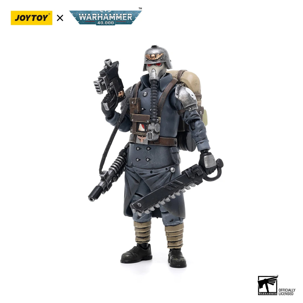 JOYTOY Warhammer 40K Astra Militarum Death Korps Of Krieg Veteran Squad Sergeant Actionfigur Sammeln Sie die Originalmodelldekoration