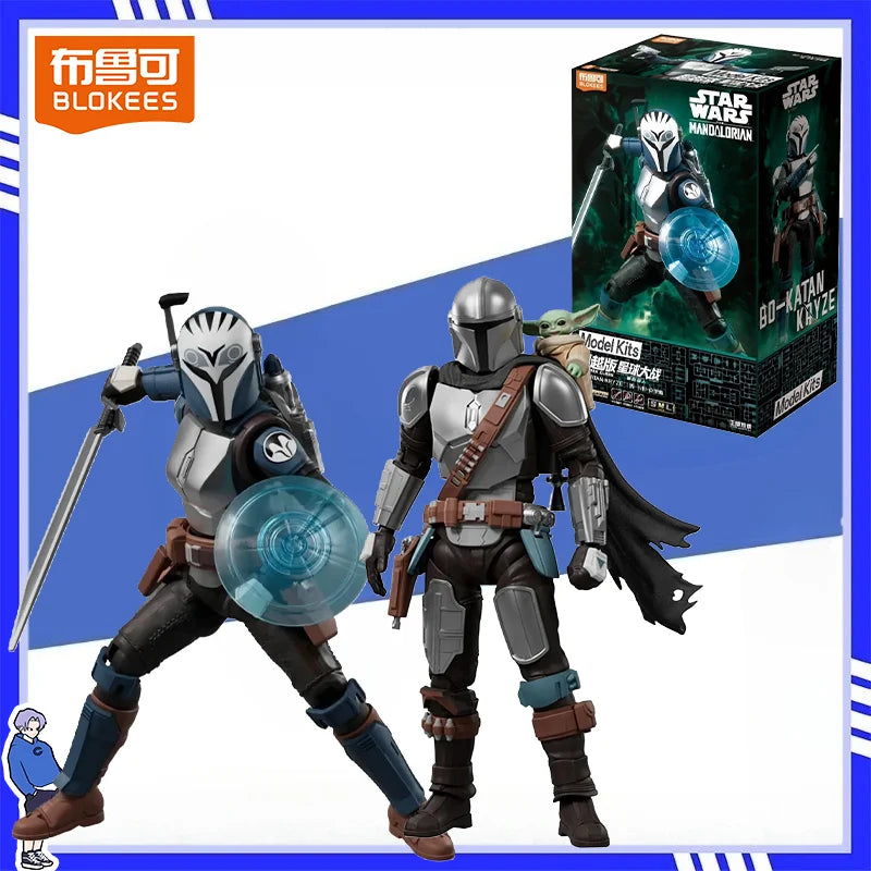 Original Blokees Star Wars - CHAMPION CLASS - The Mandalorian Din Djarin and Grogu Bo-Katan Kryze Assembleable Action Figures