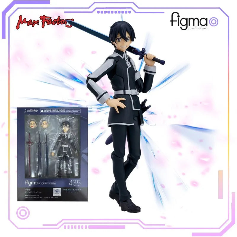 Max Factory Original Figma Series Sword and Sword God Domain Kirito Ren/Yujio/Lian Toy Movable Model Knight Collection Gift