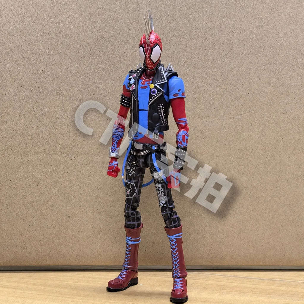 Ct Toys Spider-Punk Spiderman Action Figure Spider-Man Across The Spider-Verse Figures Shf Pvc Model Birthday Kids Gifts Toys