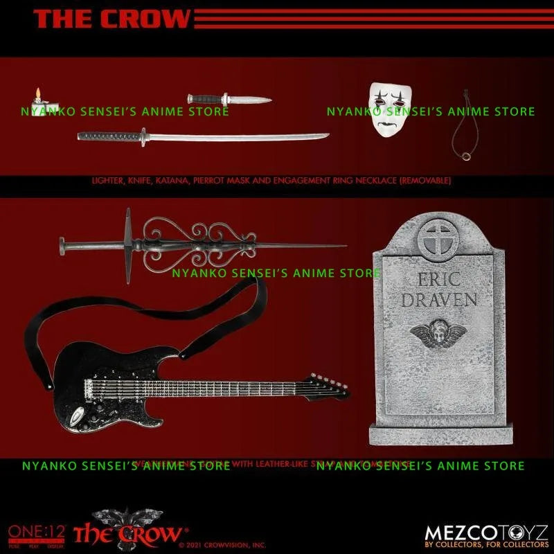 In Stock Mezco Toyz Eric One:12 The Crow 1994 Movie Ver. 17cm Action Figure  Anime Model Trendy Toy Desktop Collectible