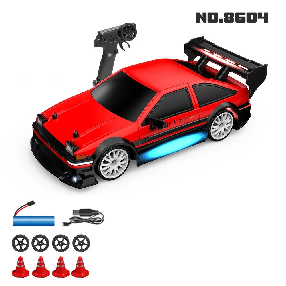 1:24 Мини 2.4G 4WD 30KM/h RC Дрифт Кола GTRPRO AE86PRO - RTR Метални Гуми, Готова за Състезание | Детска Играчка, Подарък за Рожден Ден