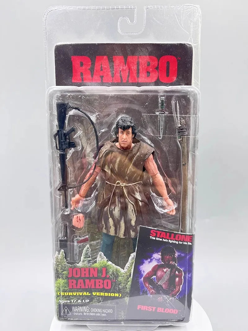 NECA Figure First Blood John J Rambo PVC Action Figure Collectible Model Toys Joint Movable Doll Birthday Present