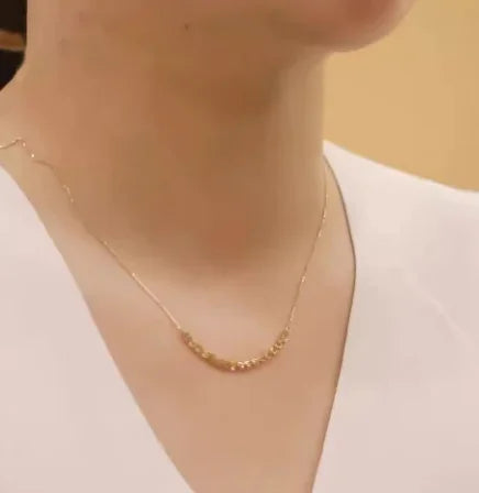 18K gold phoenix-tail necklace for women trendy jewelry wedding jewley au 750 necklaces45cm