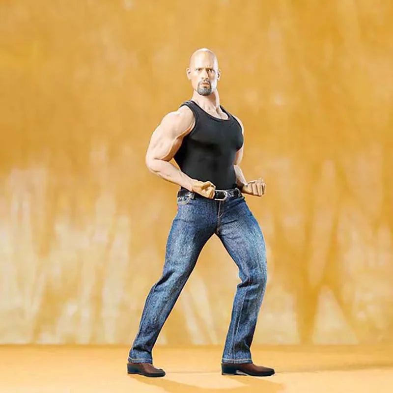 Toy Center 1/6 Male Soldier Casual Tight Sports Tank Top Jeans Belt Leather Shoes for 12" Action Figure M35 Srong Body Dolls