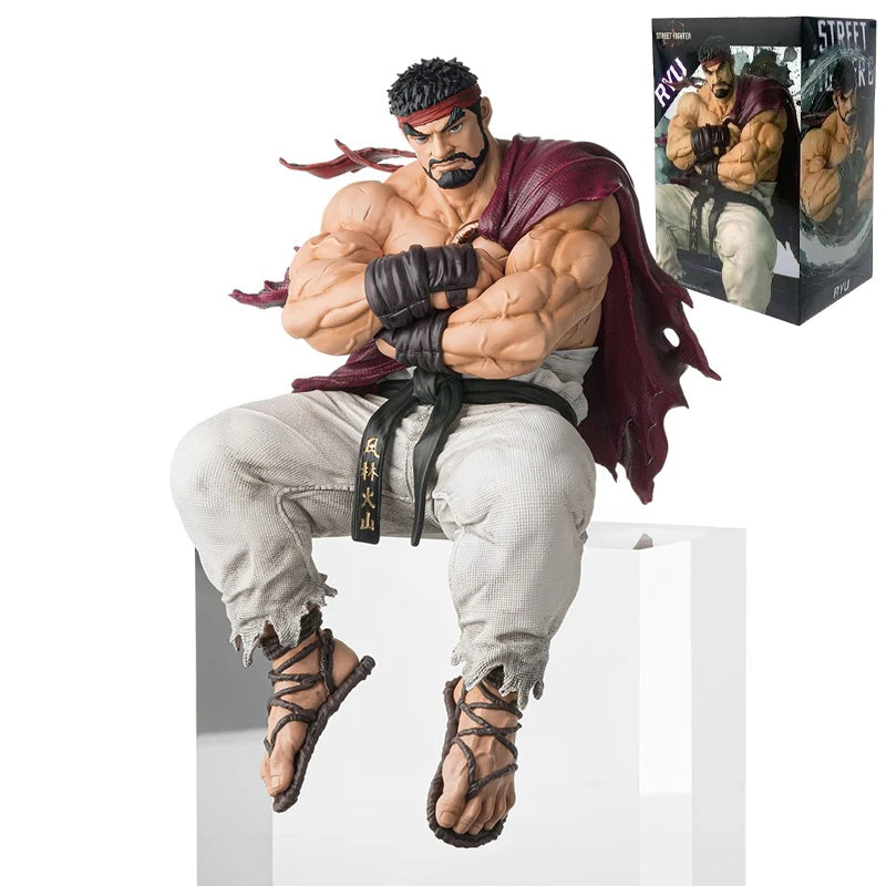 19cm Guile Anime Game Figure Street Fighter II: The Final Challengers Ken Masters/Ryu Action Figure Storm Collectibles Model Toy