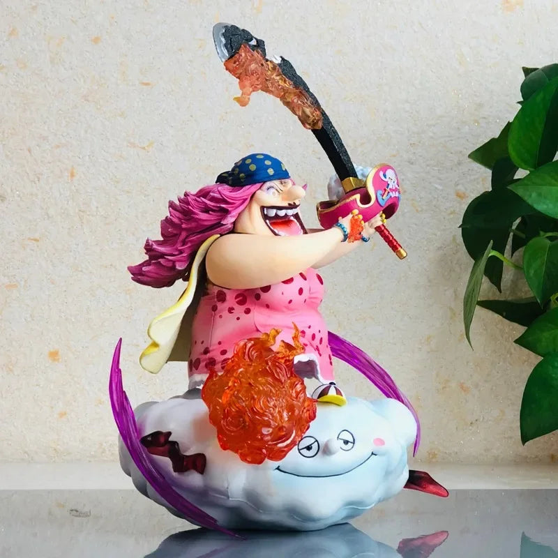 One Piece Figure 28CM GK Big Mom Charlotte Linlin Anime Figure Four Emperors Action Figure Collection Model Toys Birthday Gifts