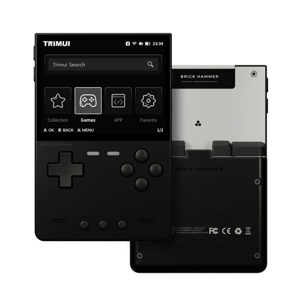 Trimui Brick Hammer Handheld Game Console 3.2 Inch IPS Screen 1024x768 Allwinner A133plus Metal Plate Retro Arcade Gaming Device