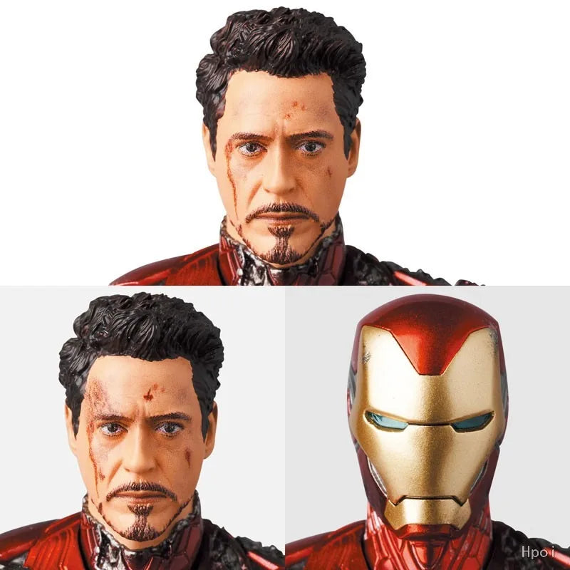 Medicom Toy Original MAFEX Avengers: Endgame Series 195 Iron Man 85 Armored Battle Damage Edition Anime Action Figure Model Toys