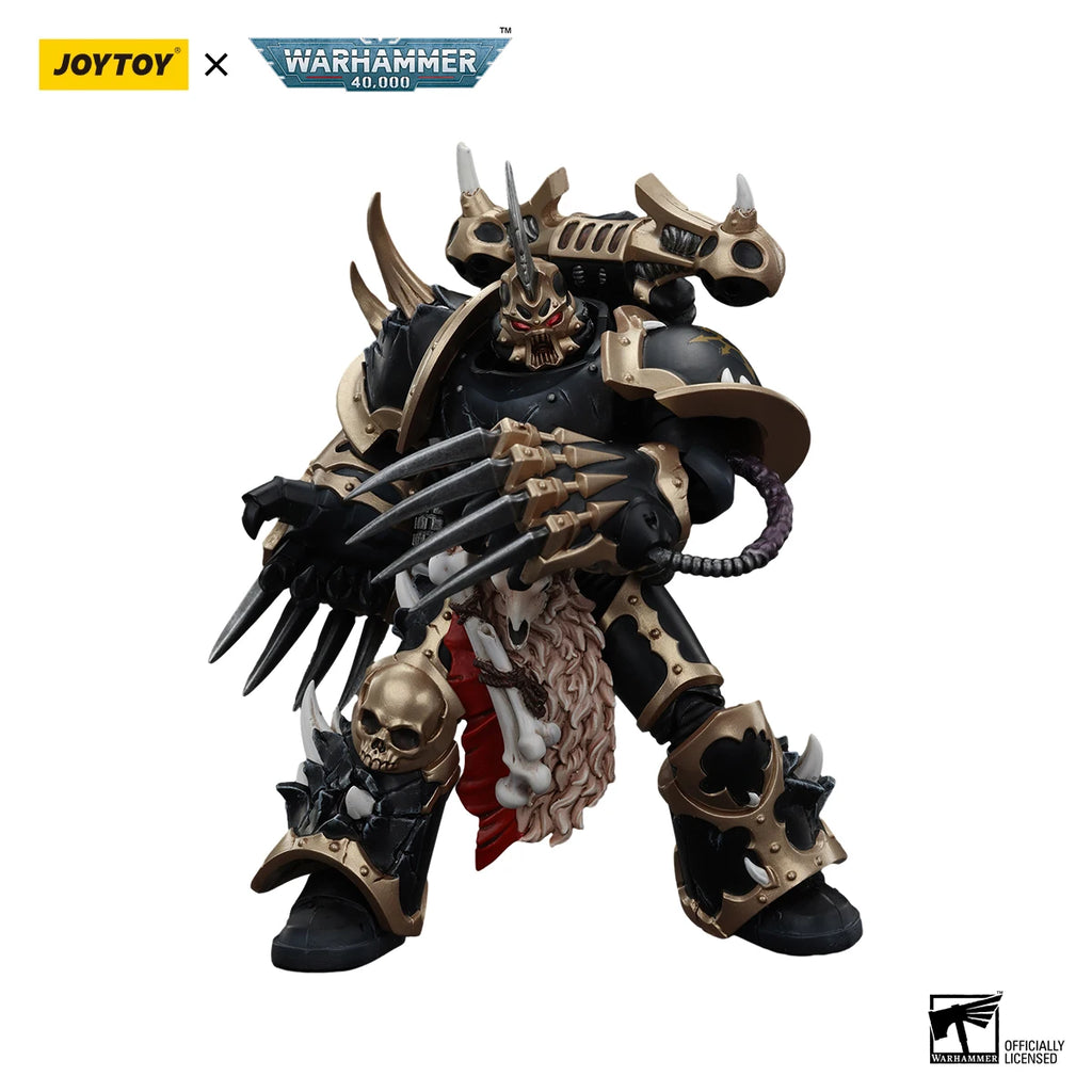 JOYTOY 1/18 Action Figure Warhammer 40K Chaos Space Marines Black Legion Chosen Champion Figures Toys Model
