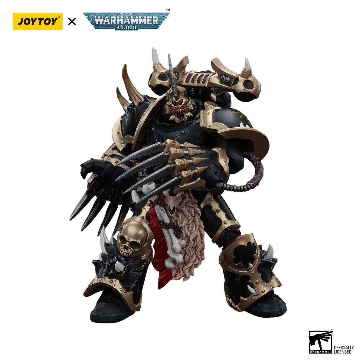 JOYTOY 1/18 Action Figure Warhammer 40K Chaos Space Marines Black Legion Chosen Champion Figures Toys Model