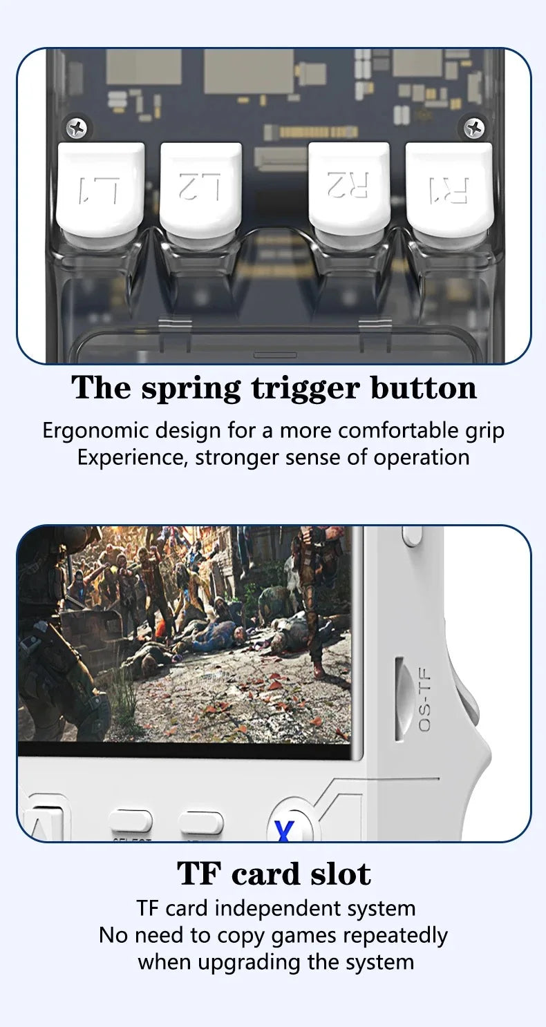 R36 Ultra Console 4.0'' Screen Portable Pocket Retro Handheld Game Console with 20000+ Games Video Consolas  RGB Light Joystick