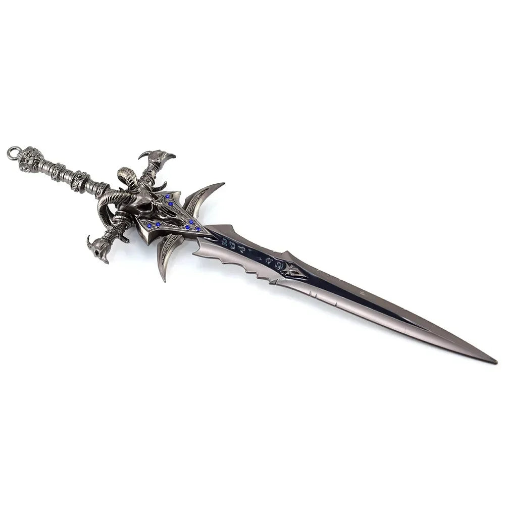 World of Warcraft Figur Arthas Menethil Lichkönig Frostmourne Schwert Set Spielzubehör Metallwaffenmodell Geschenk Spielzeug für Jungen