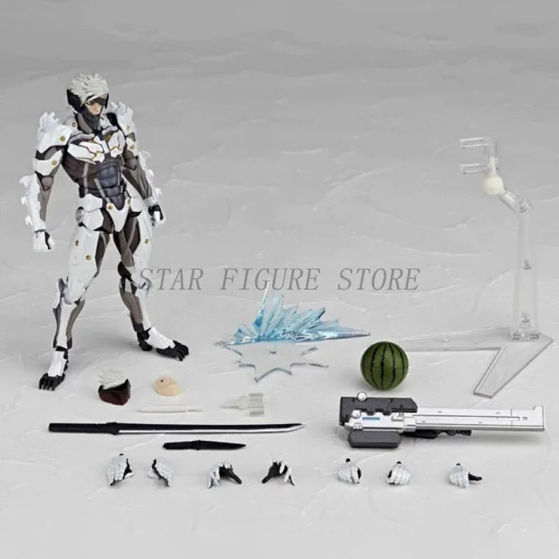 Kaiyodo Metal Gear Solid Raiden Action Figure PVC Movable Collection Revoltech Solid Snake Jack Figurine Model Toy Child's Gifts