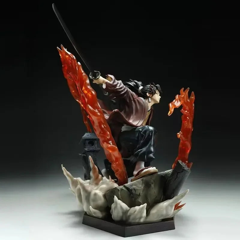 30cm Demo Slaye Anime Figure Tsugikuni Yoriichi Peripheral Model Scene Statue Desktop Decorate Ornaments Birthday Gifts Toys