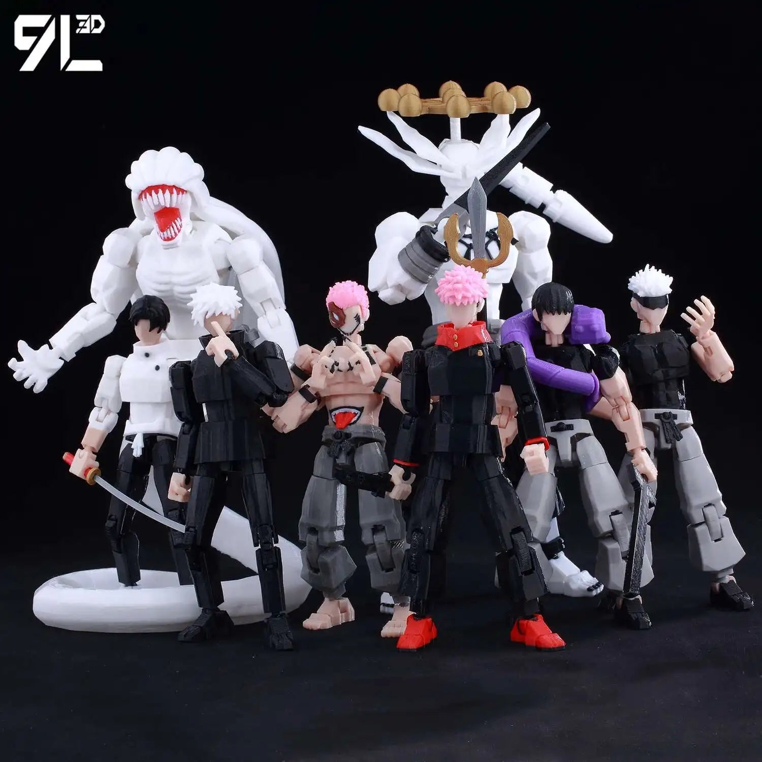 9L3D-gedruckte Anime Naruto Jujutsu Kaisen One Piece Charaktere Lucky13 Dummy-Actionfiguren Mehrgelenk-T13-Mannequin-Spielzeug