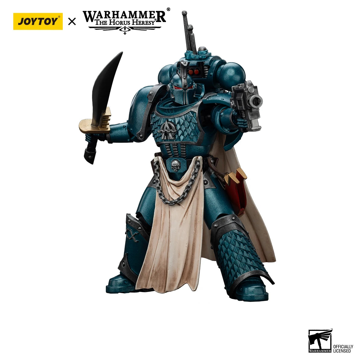 JOYTOY Warhammer 40K 1/18 Actionfigur Alpha Legion Legion Praetor mit Powerschwert Anime-Figuren Spielzeugsammlung
