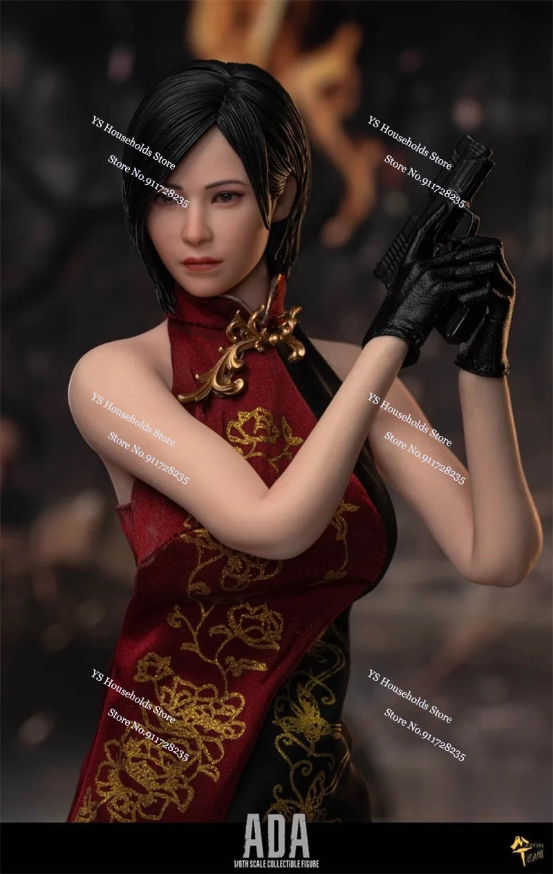 Master Team MTtoys018 1/6 Ada Wang Female Soldier Red Cheongsam Sweater Decor Double Head Sculpt Movable Eyes 12" Action Figure