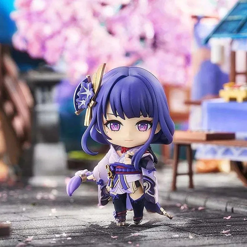 Original Box GSC In Stock Nendoroid Genshin impact Raiden Shogun Zhongli Traveler Anime Action Figure Model Toy Gift for Kids