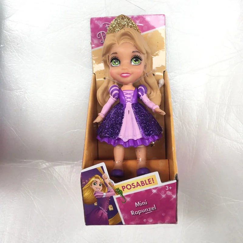 New Hot Disney Princess Miniature Doll Model Rapunzel Ariel Snow White Poseable Cute Anime Action Figure Model Frozen Gift Toy