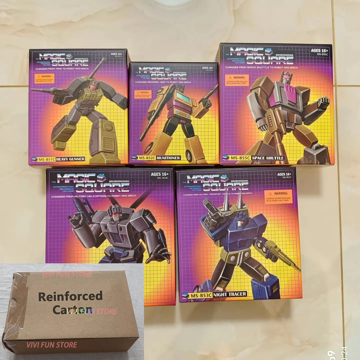 In Stock Magic Square G1 Bruticus Onslaught Brawl Blast Off Swindle Vortex Movable Model Toys MS-TOYS MS-B51-55 5 in 1