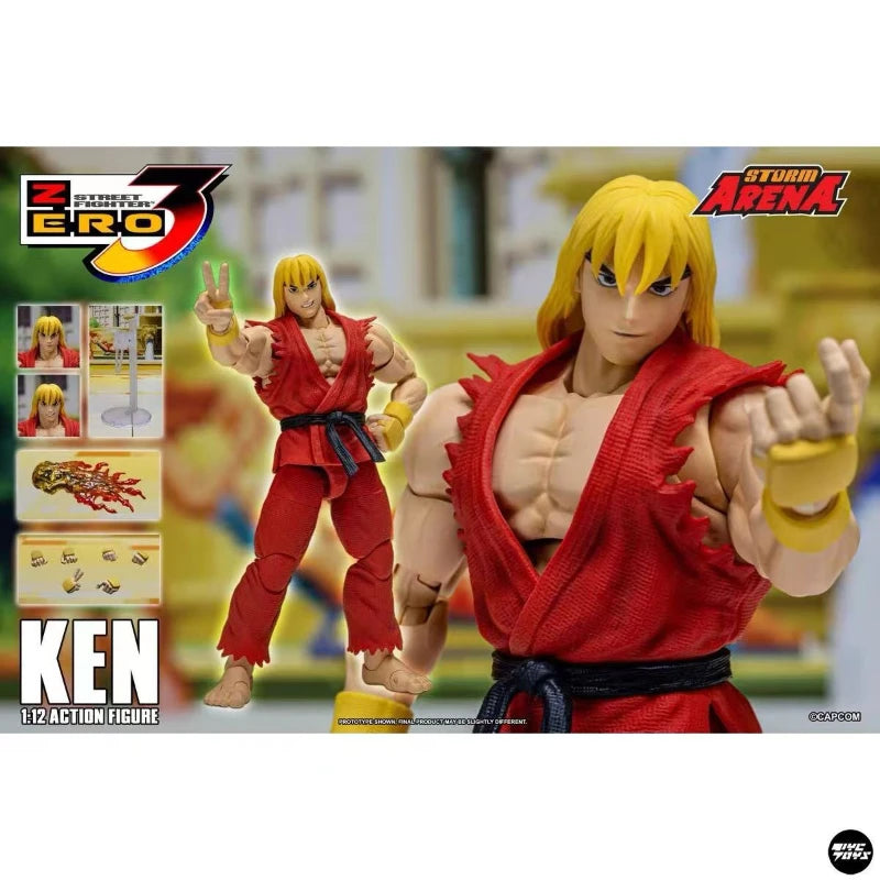 Storm Toys Young Street Fighter 3 Ken Action Figure SFSA01 King of Fighters 1/12 Action Figure Model