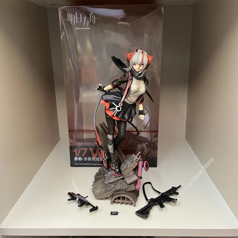 Arknights Anime Figure W Sarkaz Mercenary Figures Armed Beautiful Girl Statue Model Collection Desktop Decoration Toys Gift