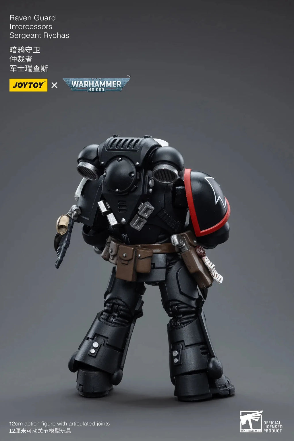Joytoy Warhammer 40K 1/18 Action Figures Raven Guard Intercessors Sergeant Rychas Model Toy Boy Gifts 3.75inch