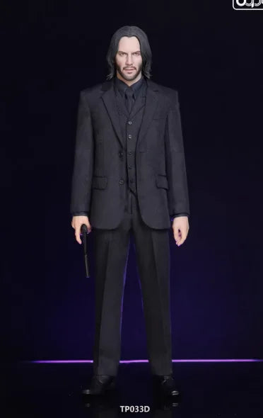 Genuine Topo Studio 1/6 Tp033 John Wick Black Basic Suit Set Action Figure Clothing Accessory For 12 Inch Male Soldier In Stock