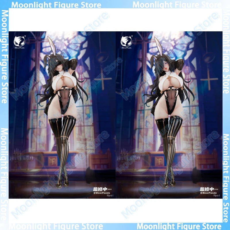 In Stock BearPanda Bunny Nest Series Black Nun Bunny Girl 1/4 Sexy Beautiful Girl Anime Action Figure Toy Gift Model Collection