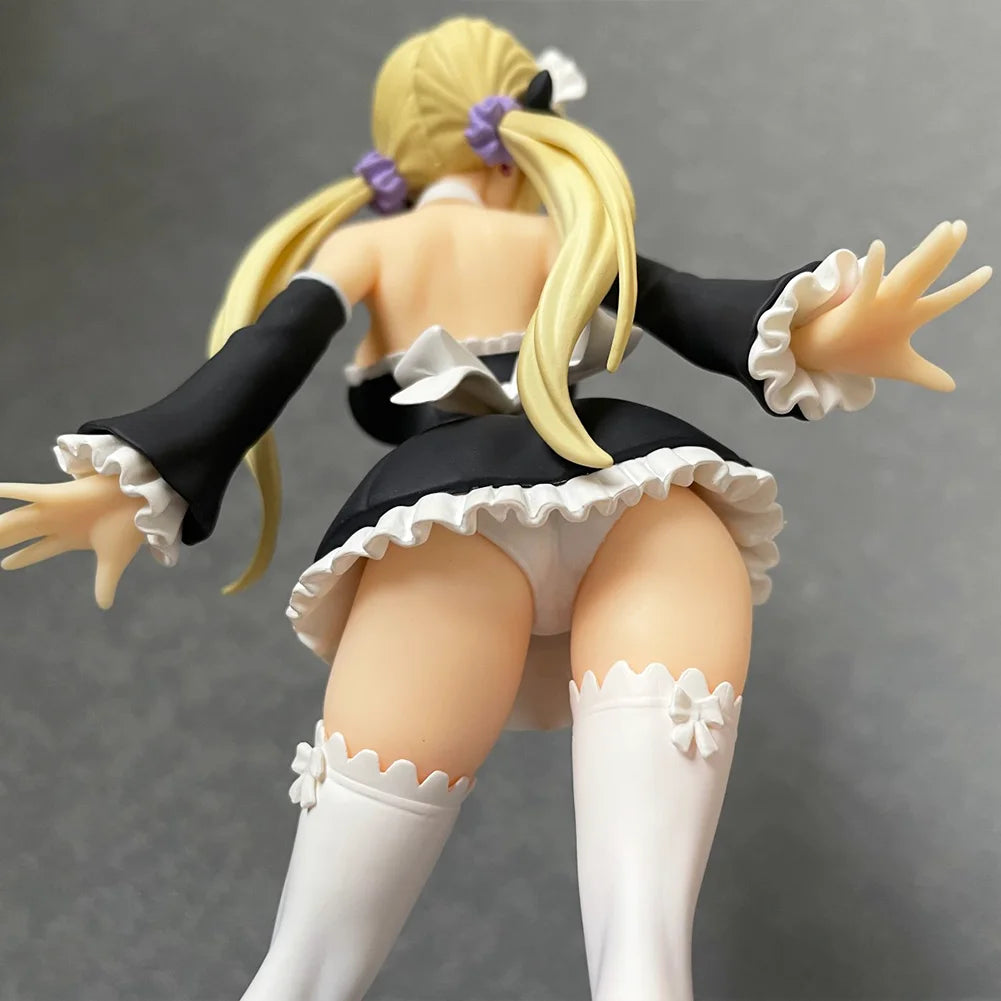 16см Луси Хартфилия Аниме Фигурка Дева Изправена Прислужница Рокля Модел Екшън Фигурка Луси Двойна Конска Опашка Статуя Кукла Декор Орнаменти