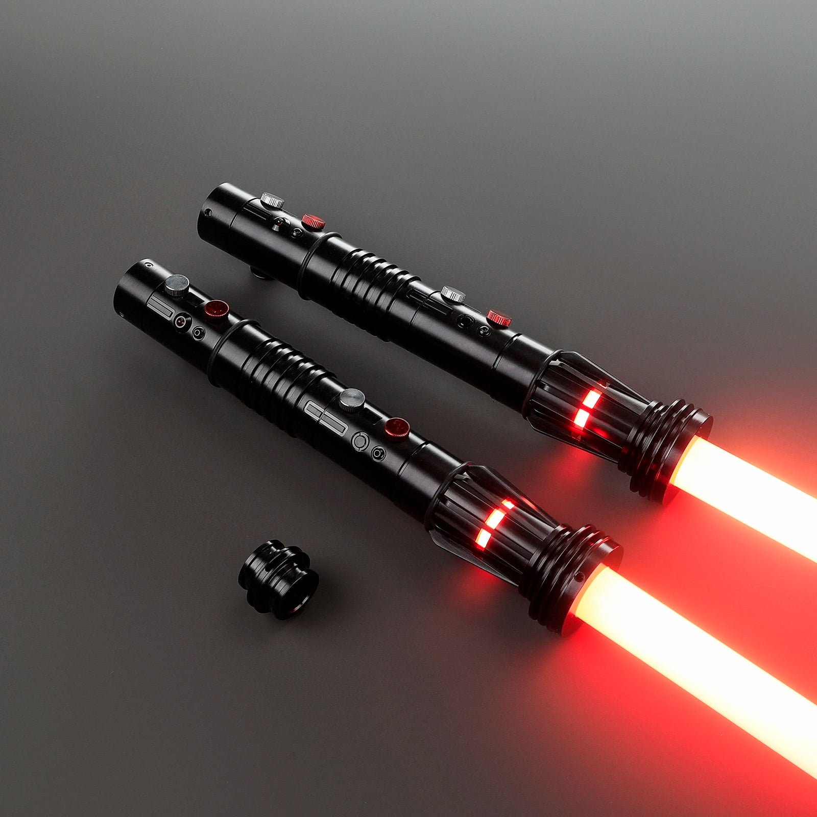 DamienSaber Darth Maul Lightsaber Sensitive Smooth Swing Light Saber FX Heavy Dueling Laser Sword Metal Hilt with 34 Sound Fonts