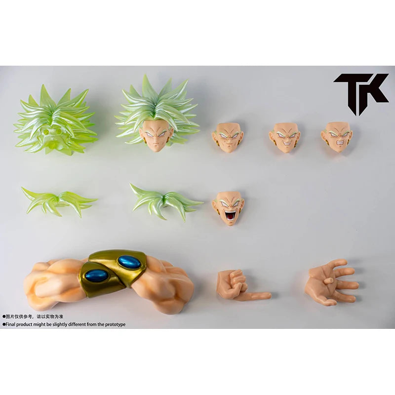 TK CUSTOM Dragon Ball Z SHF Super Saiyan SSJ For Demoniacal Fit Broli Head Accessories Anime Action Figures Model Gifts Toys
