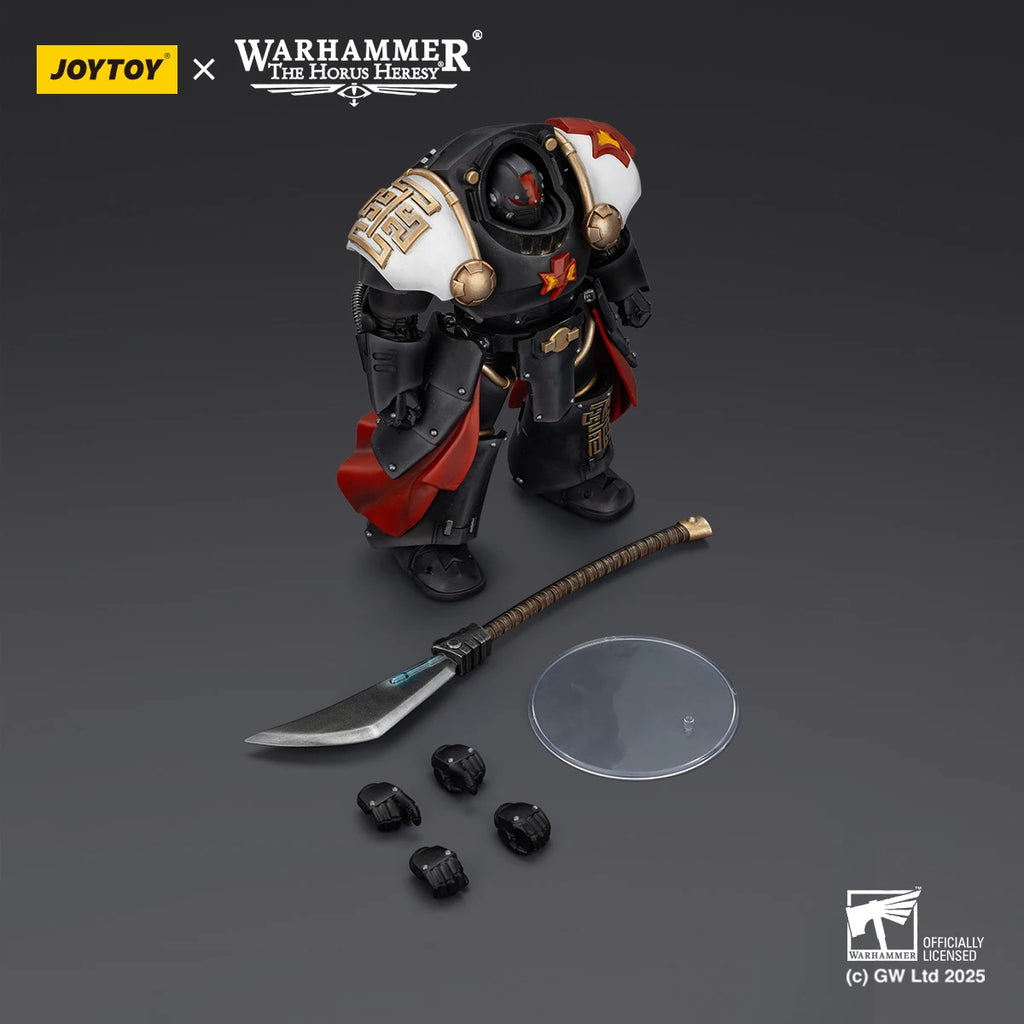 JOYTOY Warhammer 30K White Scars Action Figure 1/18 Legion Praetor Ebon Keshig Terminator Articulated Action Figurine Model Toys