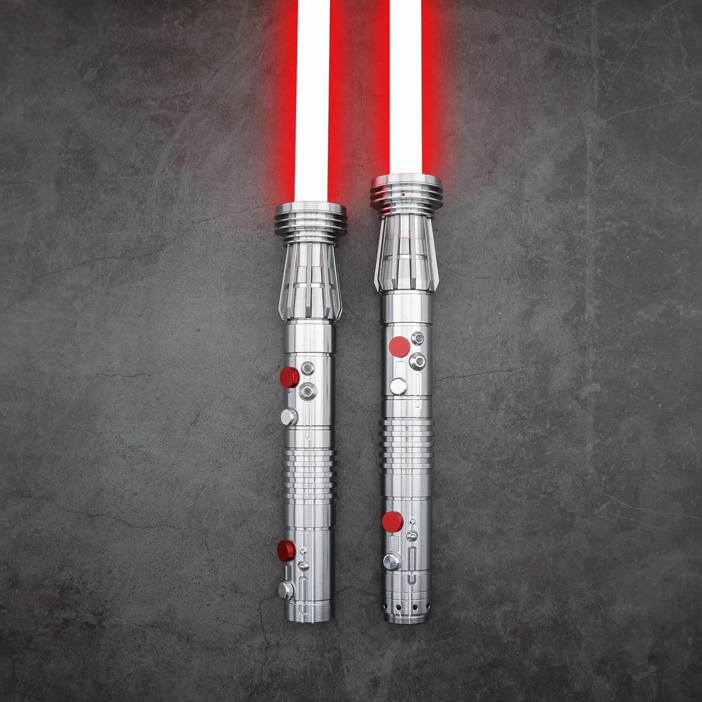 Darth Maul SNV4 2pcs Handle+Blade JEDI 27sound Double Lightsaber Toys Metal Hilt Light Smooth Swing Sword Laser Proffie TXQSABER